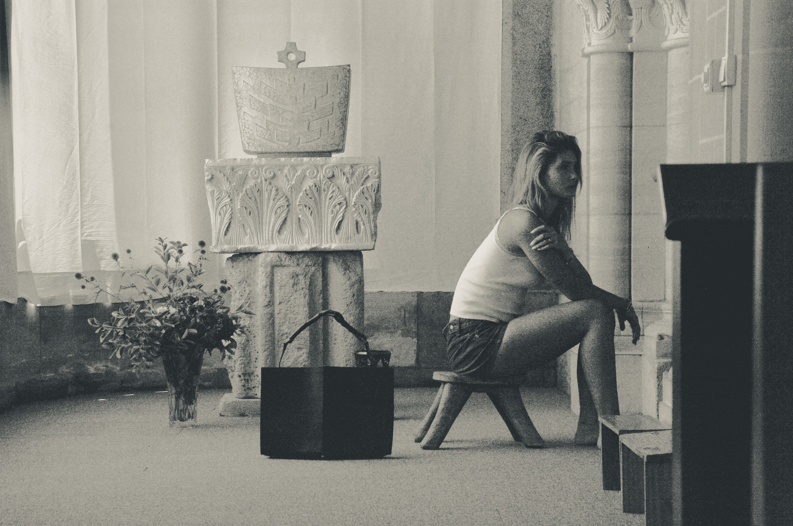 Seated in the church